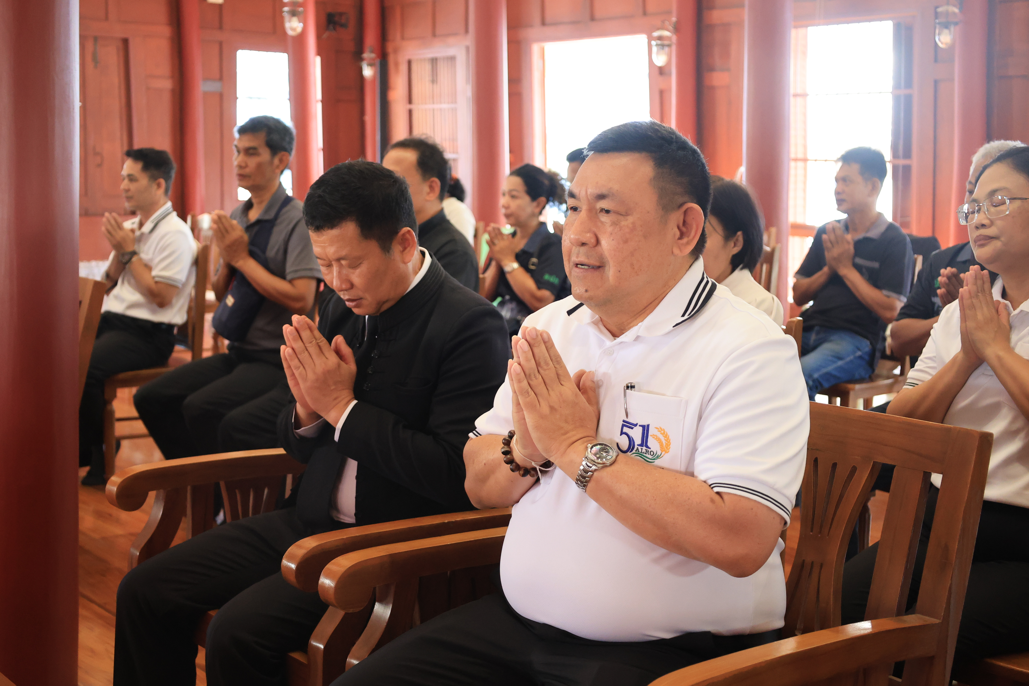 title - เลขาธิการ ส.ป.ก. เป็นประธานในพิธีทำบุญถวายสังฆทานอุทิศส่วนให้พี่น้องช่างสำรวจผู้ล่วงลับ ประจำปี 2569 